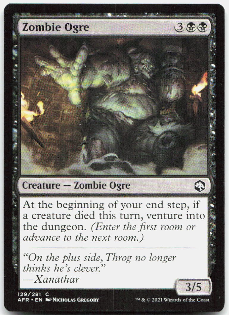 Zombie Ogre NM C Adventures in the Forgotten Realms 129