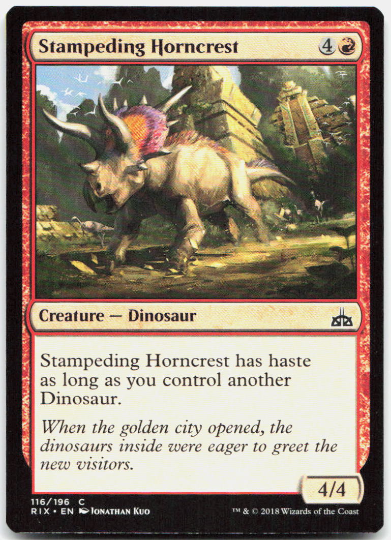 Stampeding Horncrest NM C Rivals of Ixalan 116