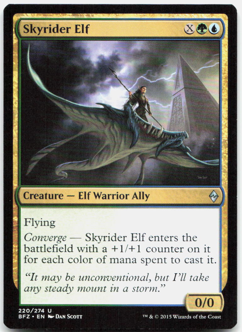 Skyrider Elf NM U Battle for Zendikar 220
