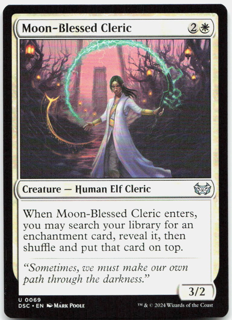 Moon-Blessed Cleric NM U Commander: Duskmourn: House of Horror 69