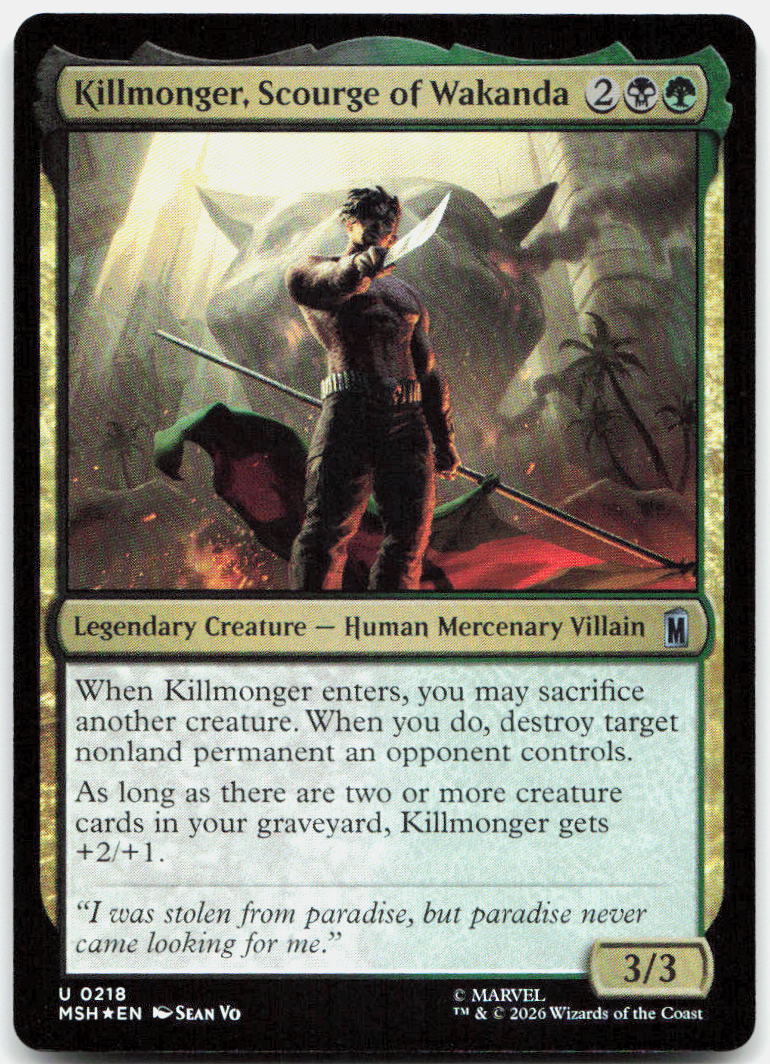 Killmonger, Scourge of Wakanda NM Foil U Marvel Super Heroes 218