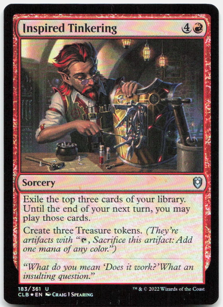 Inspired Tinkering NM Foil U Commander Legends: Battle for Baldur's Gate 183