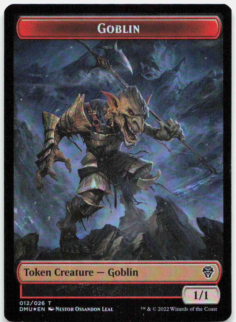 Soldier // Goblin Double-Sided Token NM Foil T Dominaria United 4 // 12
