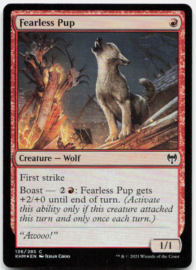 Fearless Pup NM Foil C Kaldheim 136