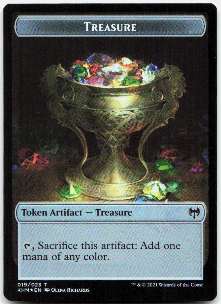 Treasure // Emblem - Kaya the Inexorable Double-Sided Token NM Foil T Kaldheim 1