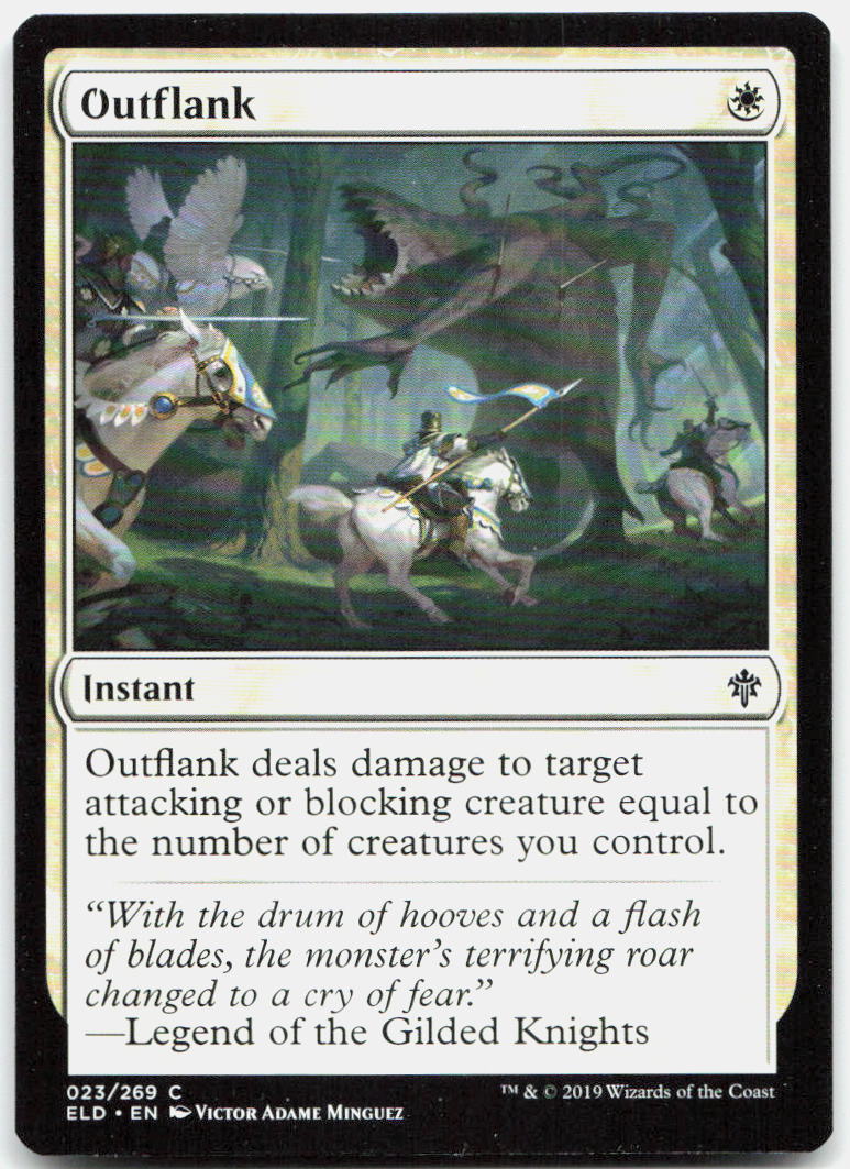 Outflank NM C Throne of Eldraine 23