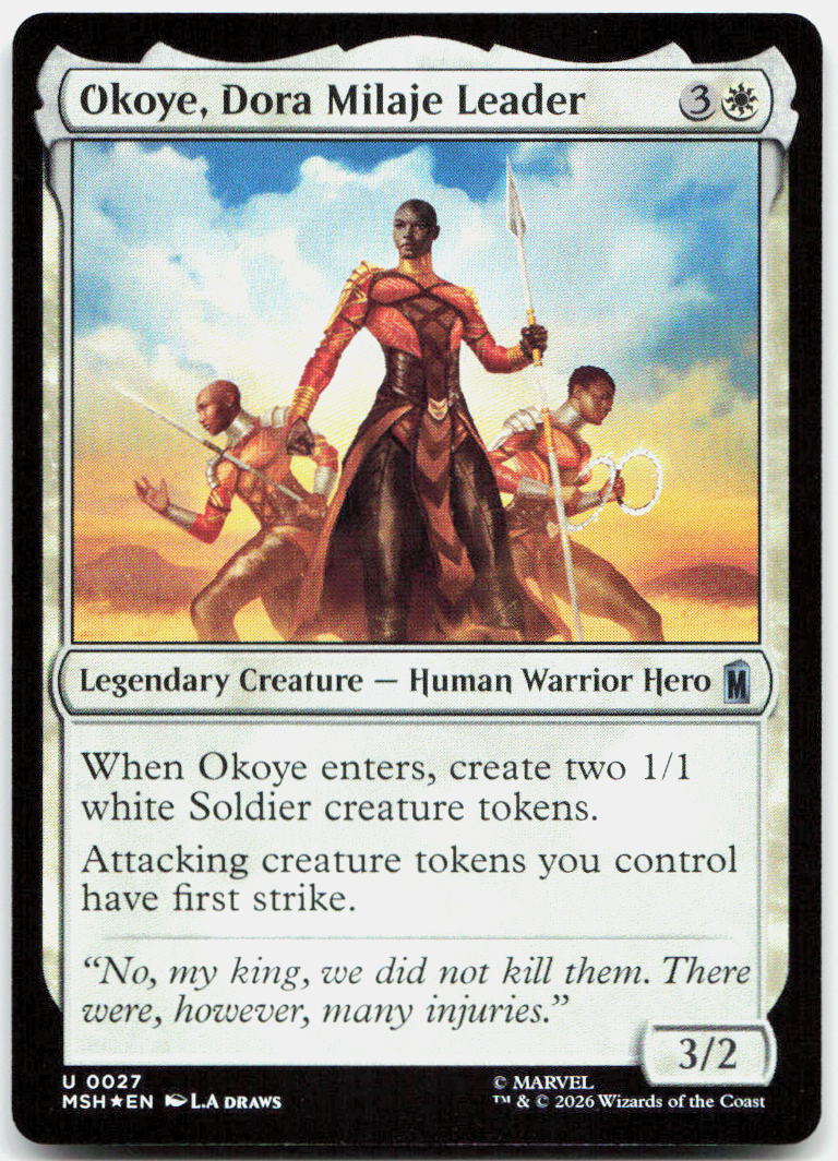 Okoye, Dora Milaje Leader NM Foil U Marvel Super Heroes 27