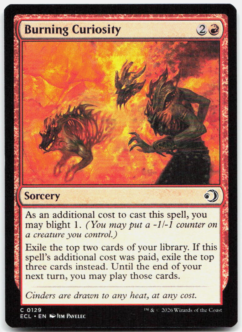 Burning Curiosity NM C Lorwyn Eclipsed 129