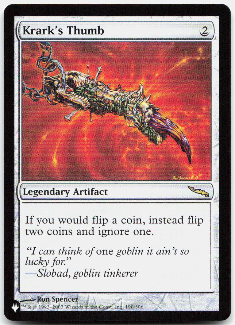 Krark's Thumb NM R Mirrodin 190