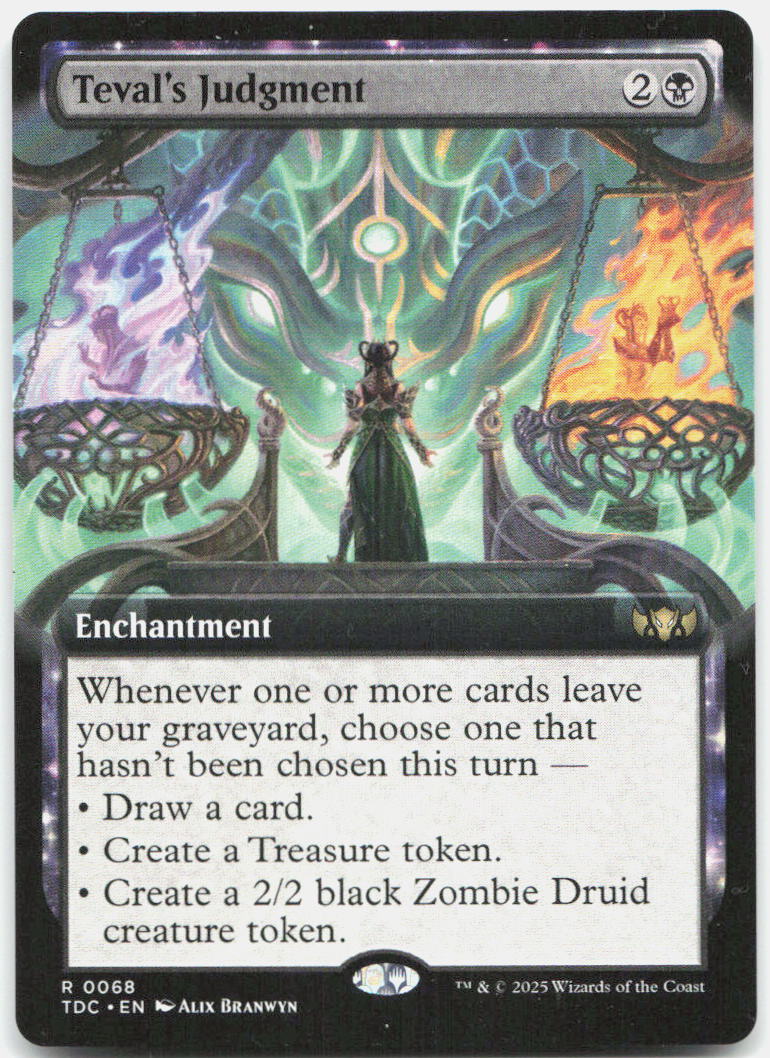 Teval's Judgment (Extended Art) NM R Commander: Tarkir: Dragonstorm 68