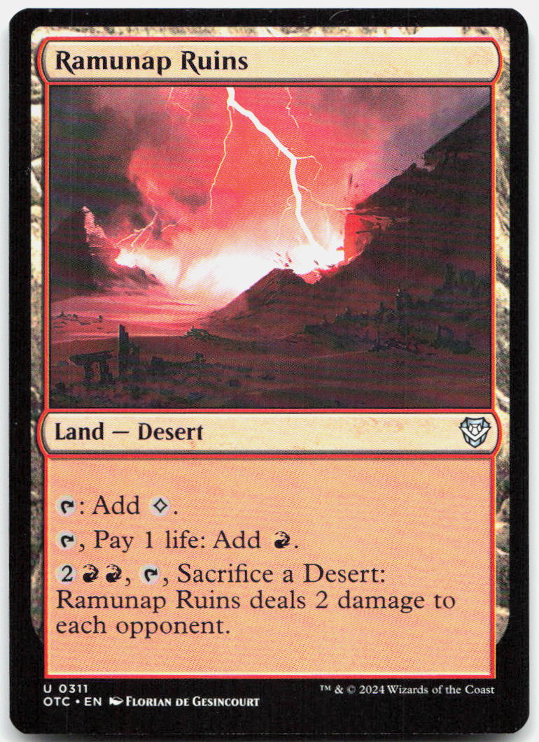 Ramunap Ruins NM U Commander: Outlaws of Thunder Junction 311