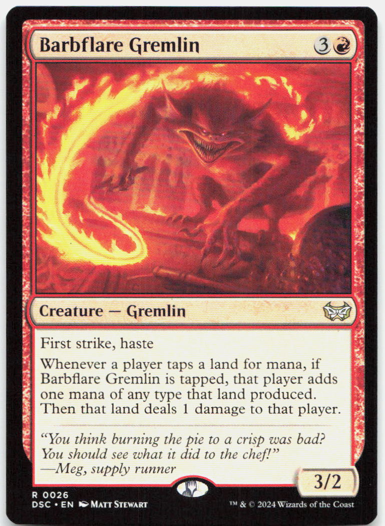 Barbflare Gremlin NM R Commander: Duskmourn: House of Horror 26