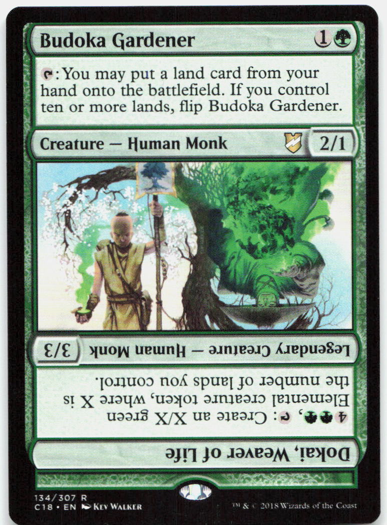 Budoka Gardener // Dokai, Weaver of Life NM R Commander 2018 134