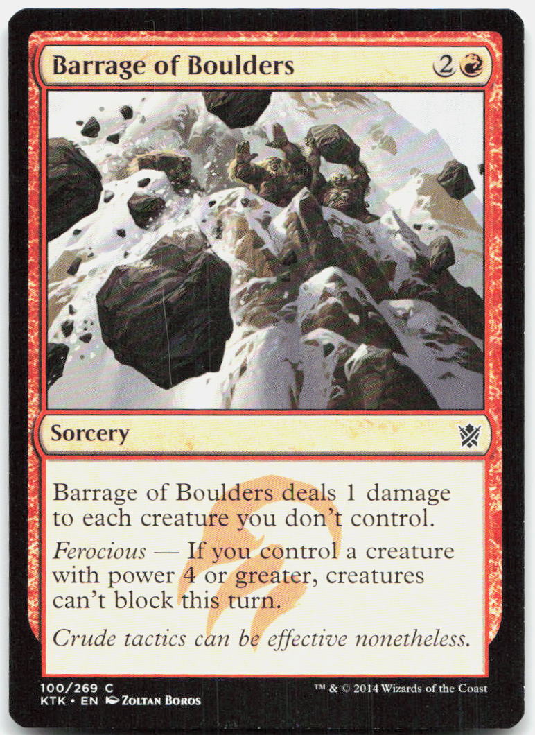 Barrage of Boulders NM C Khans of Tarkir 100