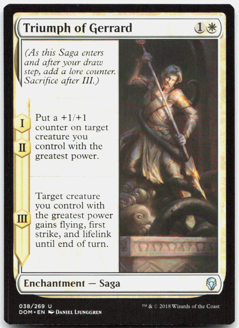 Triumph of Gerrard NM U Dominaria 38