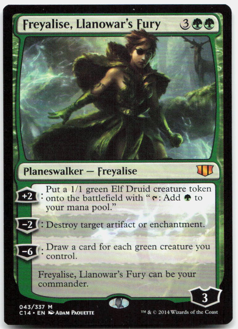 Freyalise, Llanowar's Fury NM M Commander 2014 43