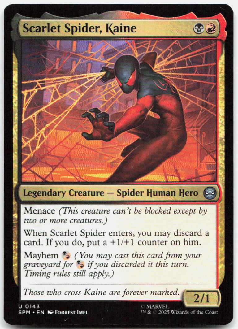 Scarlet Spider, Kaine NM U Marvel's Spider-Man 143