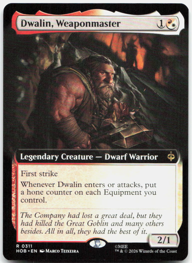 Dwalin, Weaponmaster (Extended Art) NM R The Hobbit 311