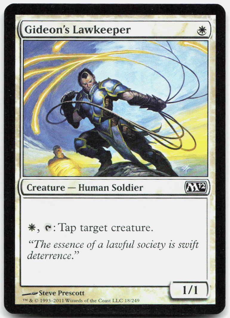 Gideon's Lawkeeper NM Foil C Magic 2012 (M12) 18