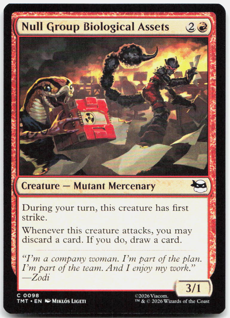 Null Group Biological Assets NM C Teenage Mutant Ninja Turtles 98