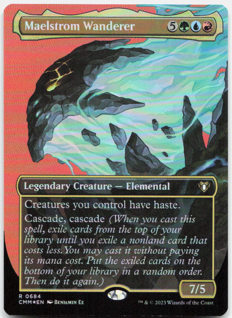 Maelstrom Wanderer (Borderless) NM Foil R Commander Masters 684