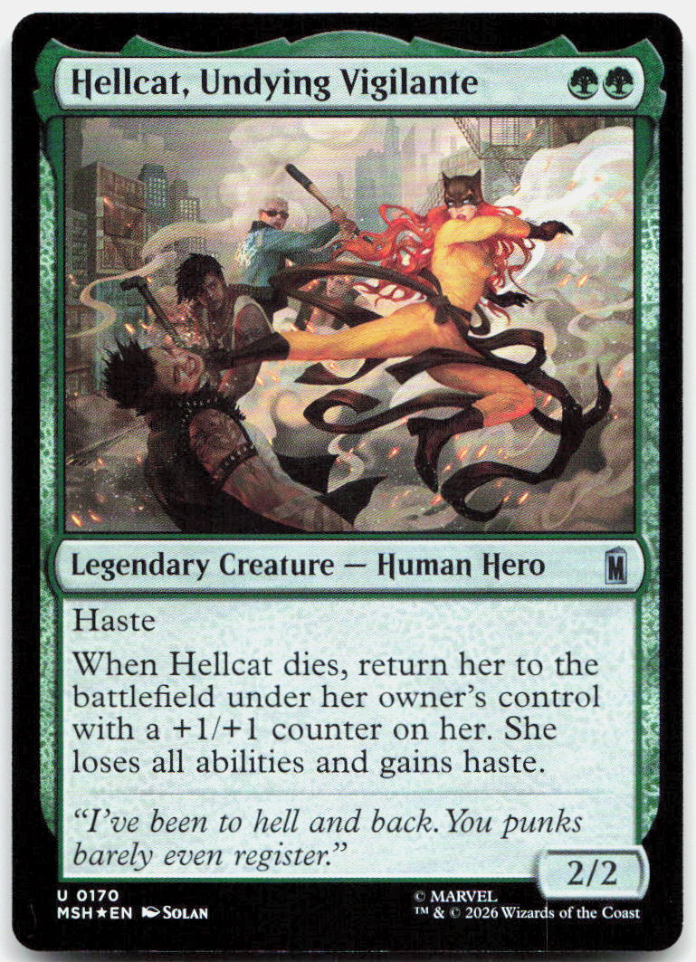 Hellcat, Undying Vigilante NM Foil U Marvel Super Heroes 170