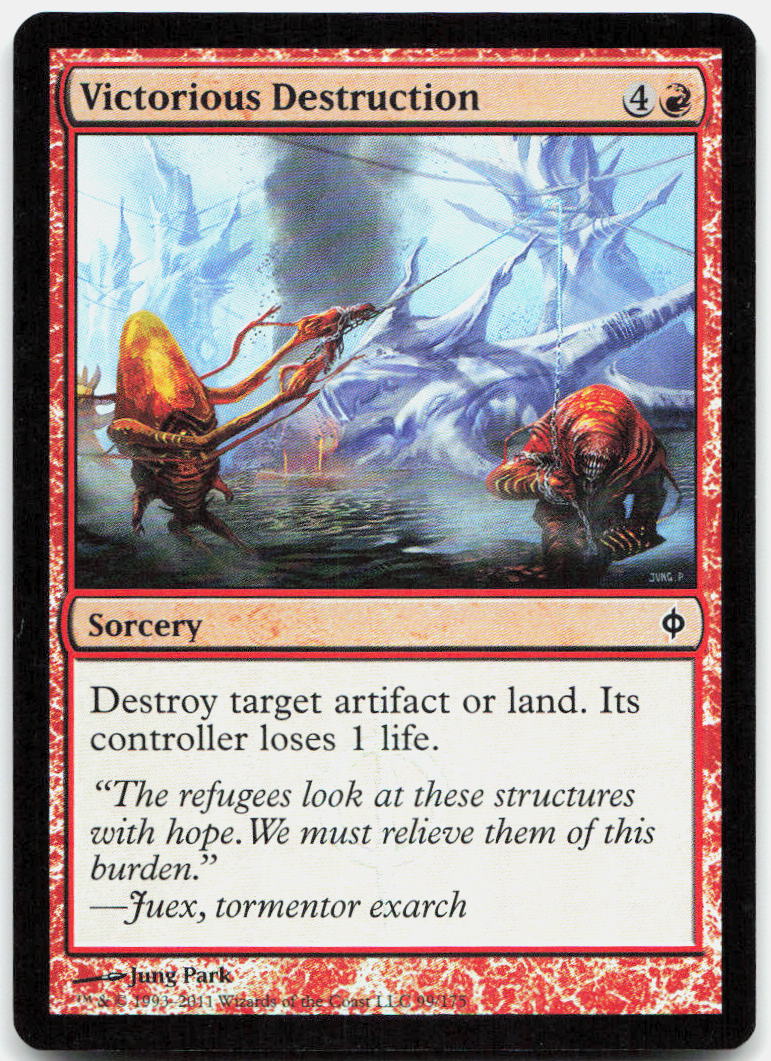 Victorious Destruction NM Foil C New Phyrexia 99