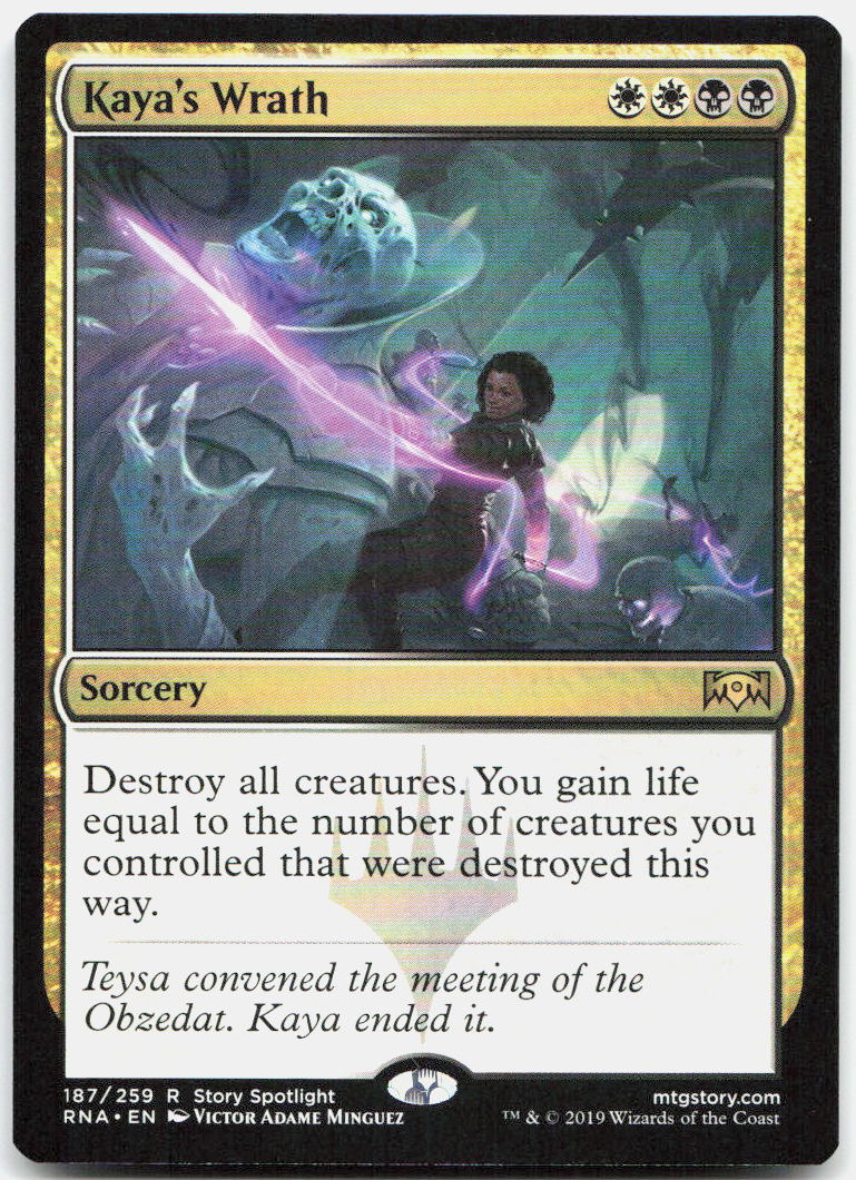 Kaya's Wrath NM R Ravnica Allegiance 187