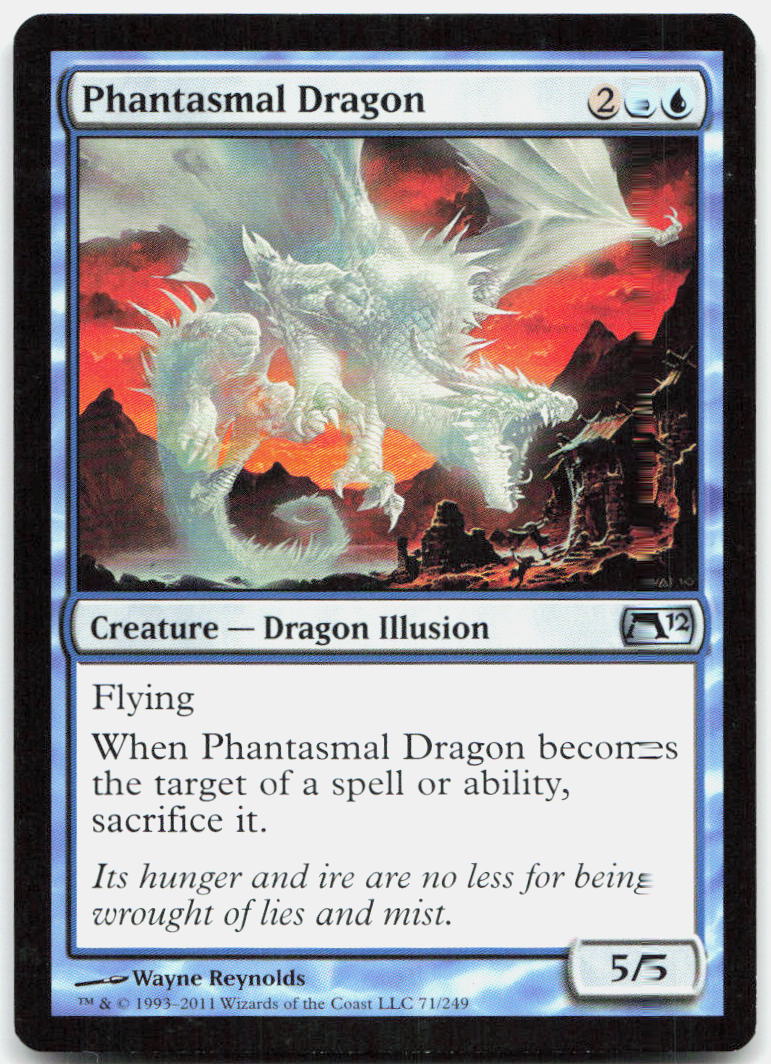 Phantasmal Dragon NM U Magic 2012 (M12) 71