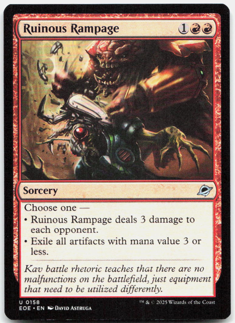 Ruinous Rampage NM U Edge of Eternities 158