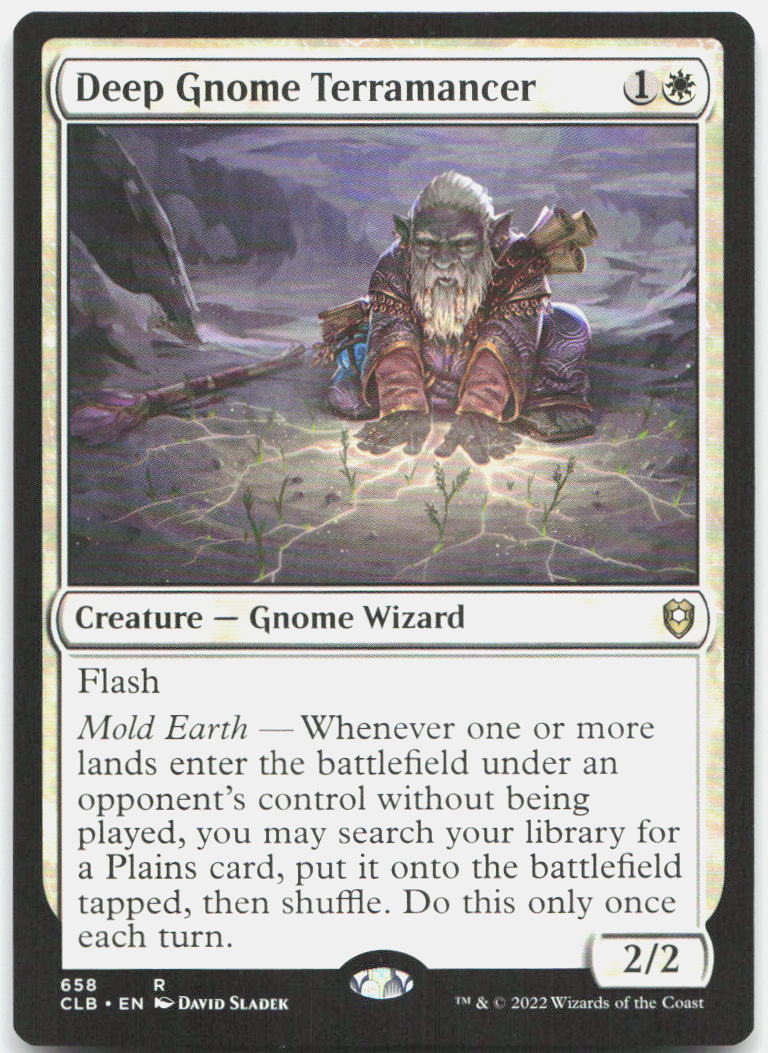 Deep Gnome Terramancer NM R Commander Legends: Battle for Baldur's Gate 658