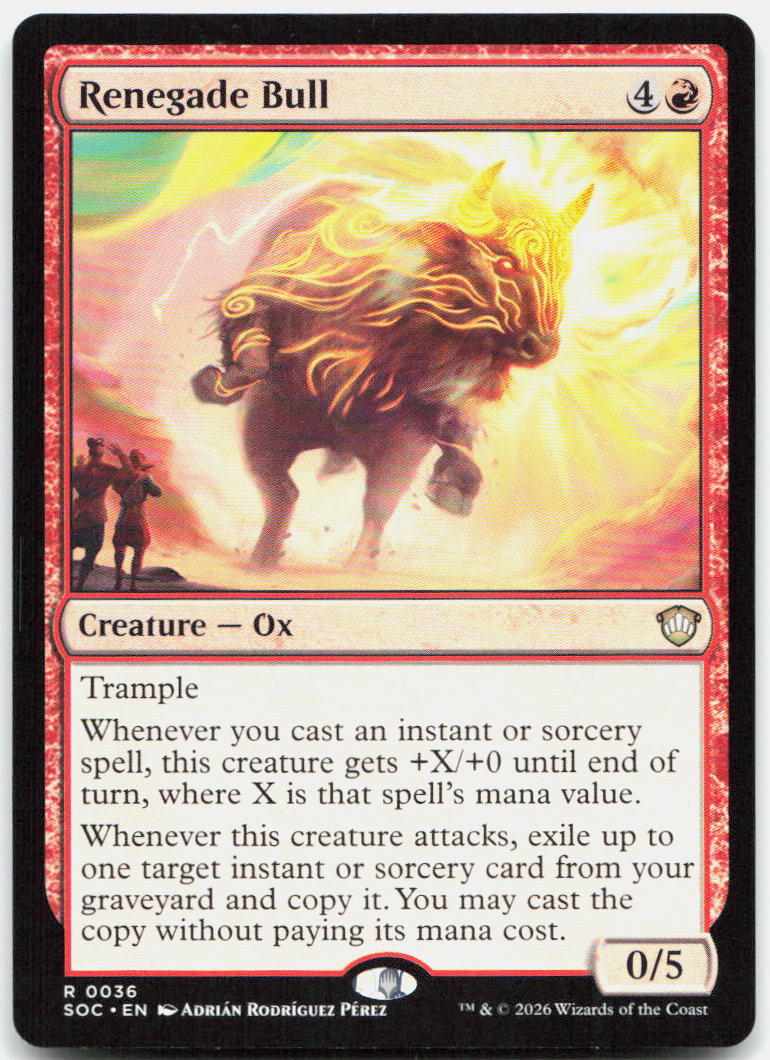 Renegade Bull NM R Commander: Secrets of Strixhaven 36