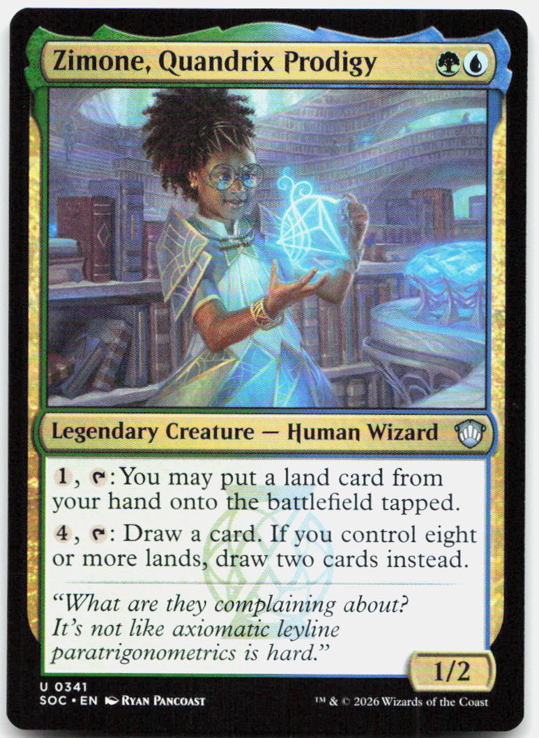 Zimone, Quandrix Prodigy NM U Commander: Secrets of Strixhaven 341