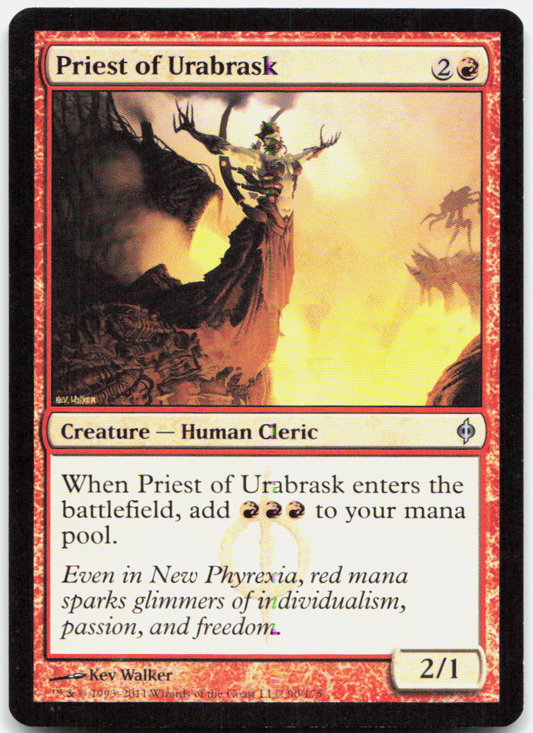 Priest of Urabrask NM U New Phyrexia 90