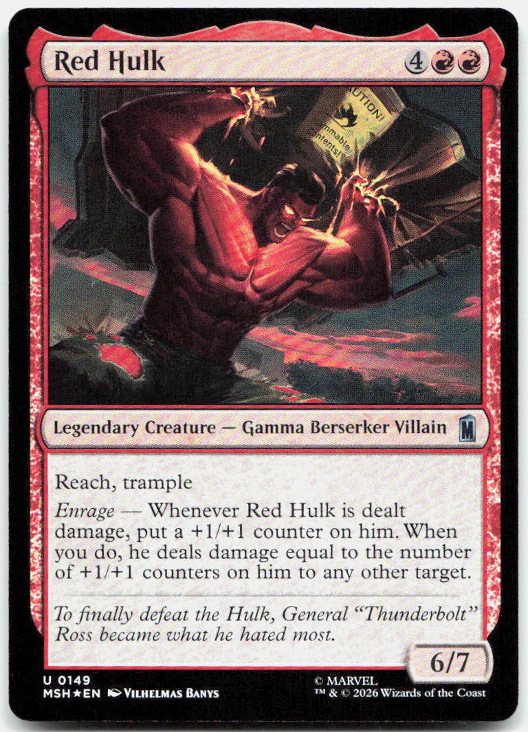 Red Hulk NM Foil U Marvel Super Heroes 149