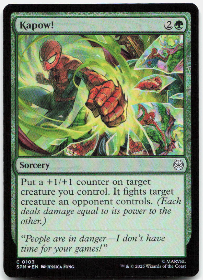 Kapow! NM Foil C Marvel's Spider-Man 103