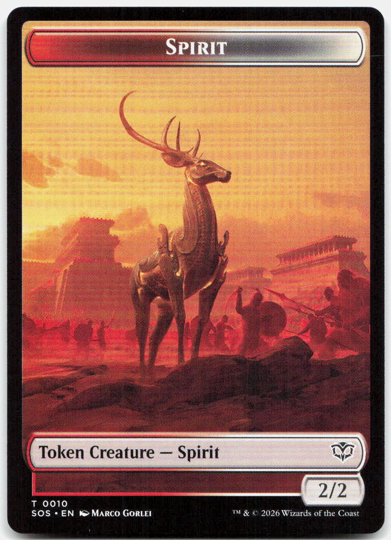 Inkling (0006) // Spirit (0010) Double-Sided Token NM T Secrets of Strixhaven