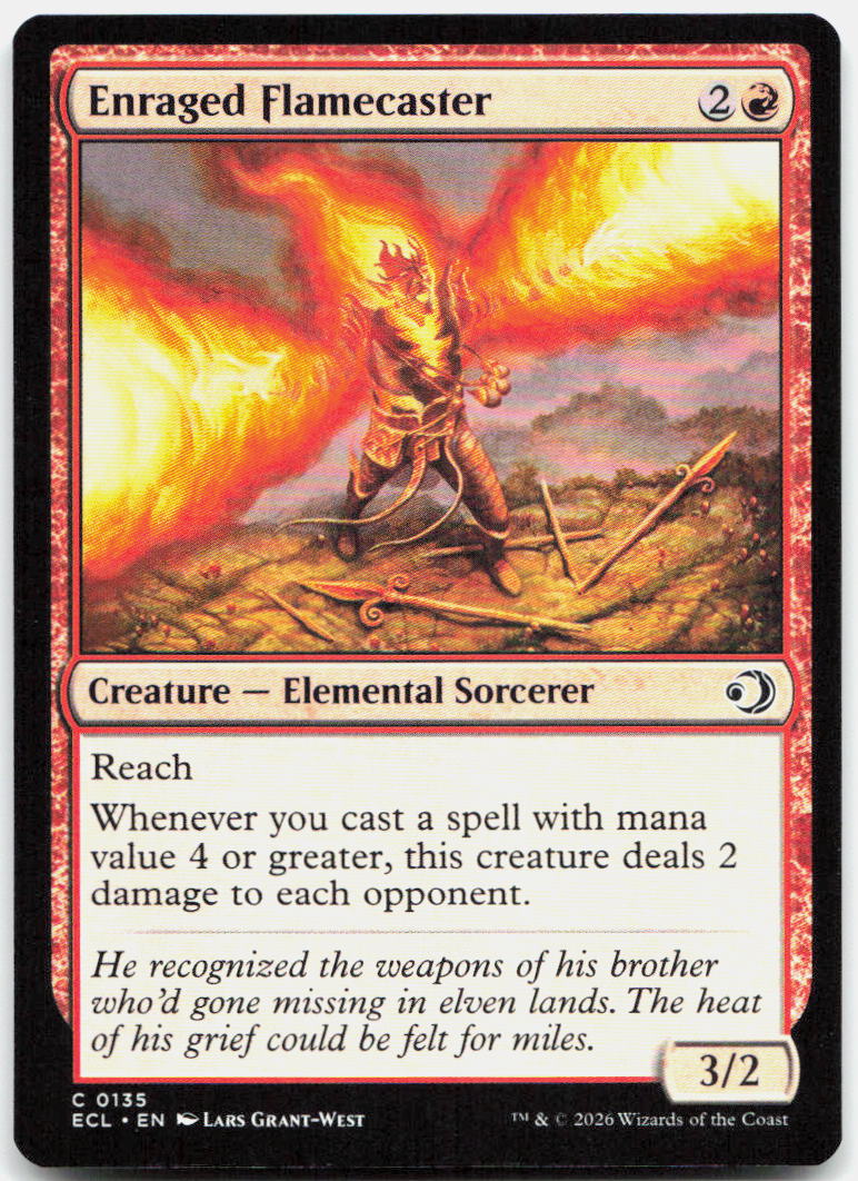 Enraged Flamecaster NM C Lorwyn Eclipsed 135