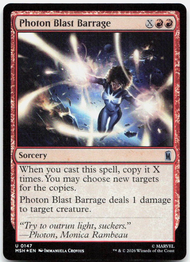 Photon Blast Barrage NM Foil U Marvel Super Heroes 147