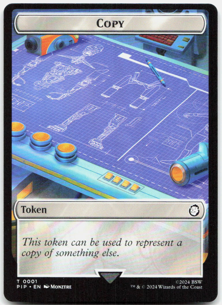 Human Knight // Copy Double-Sided Token NM T Universes Beyond: Fallout 2 // 1
