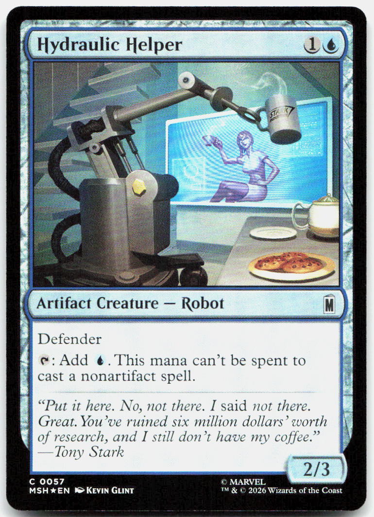 Hydraulic Helper NM Foil C Marvel Super Heroes 57