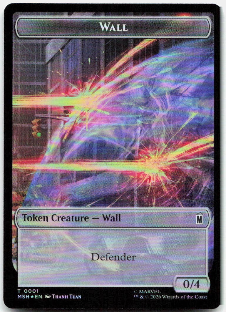 Wall // Moloid Double-Sided Token NM Foil T Marvel Super Heroes 1 // 13