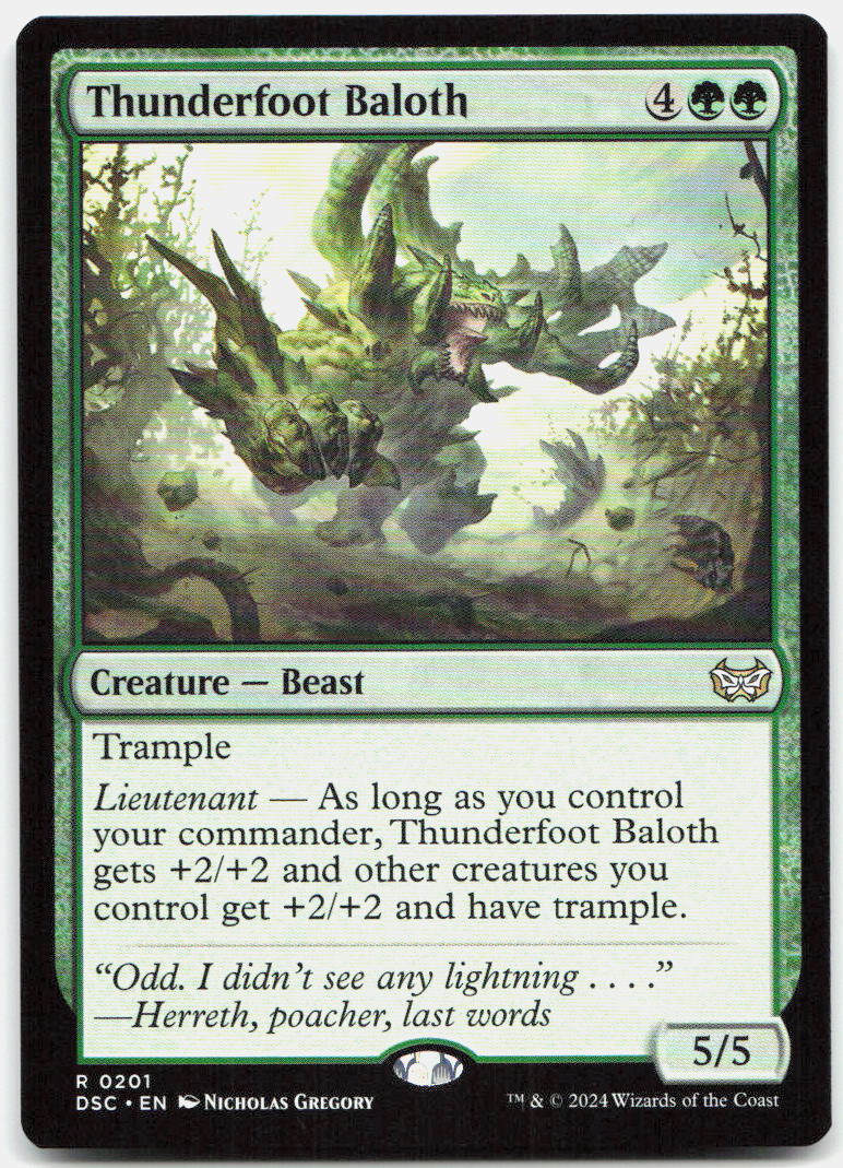Thunderfoot Baloth NM R Commander: Duskmourn: House of Horror 201