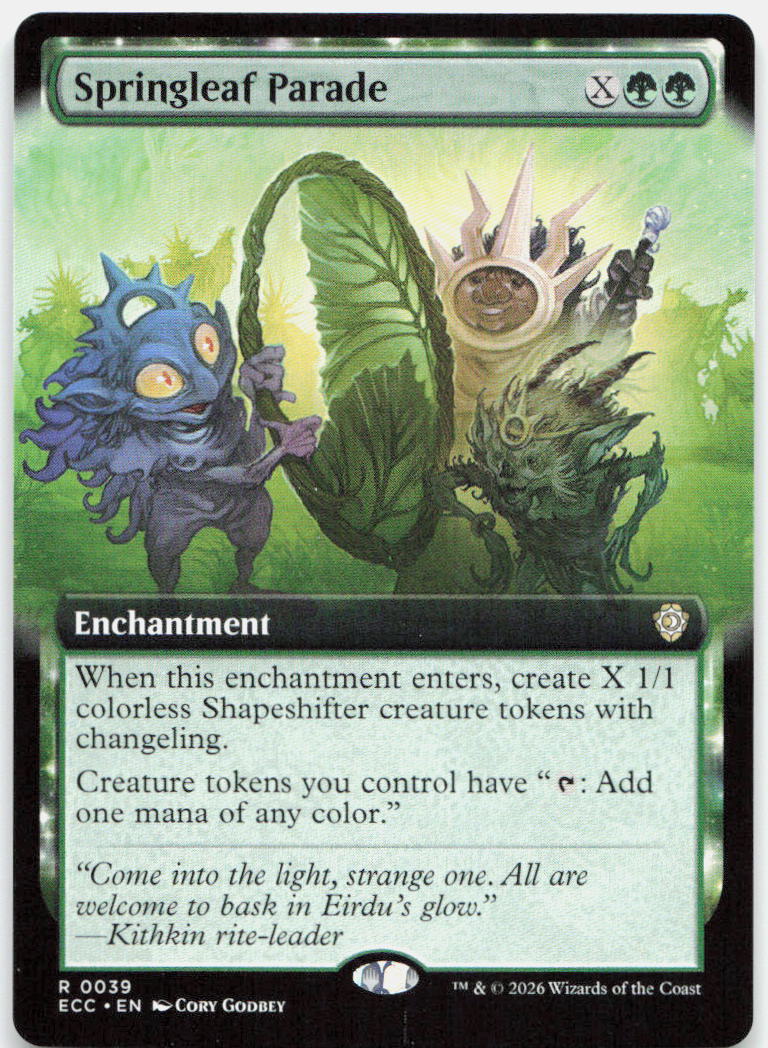 Springleaf Parade (Extended Art) NM R Commander: Lorwyn Eclipsed 39