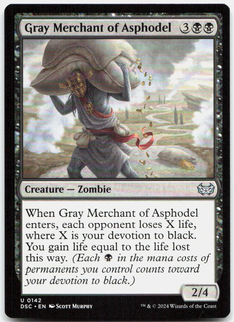 Gray Merchant of Asphodel NM U Commander: Duskmourn: House of Horror 142
