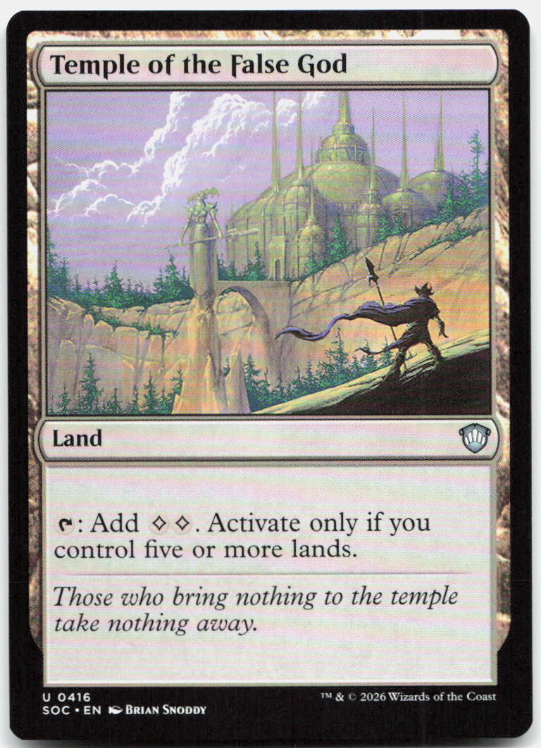 Temple of the False God NM U Commander: Secrets of Strixhaven 416
