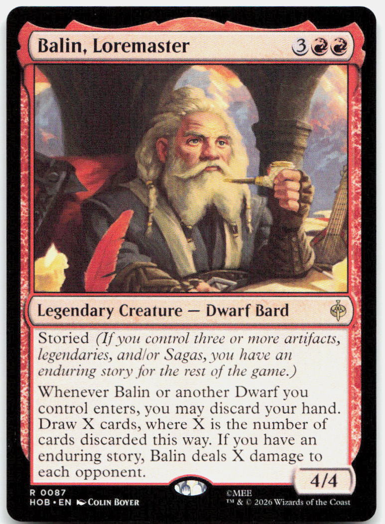 Balin, Loremaster NM R The Hobbit 87