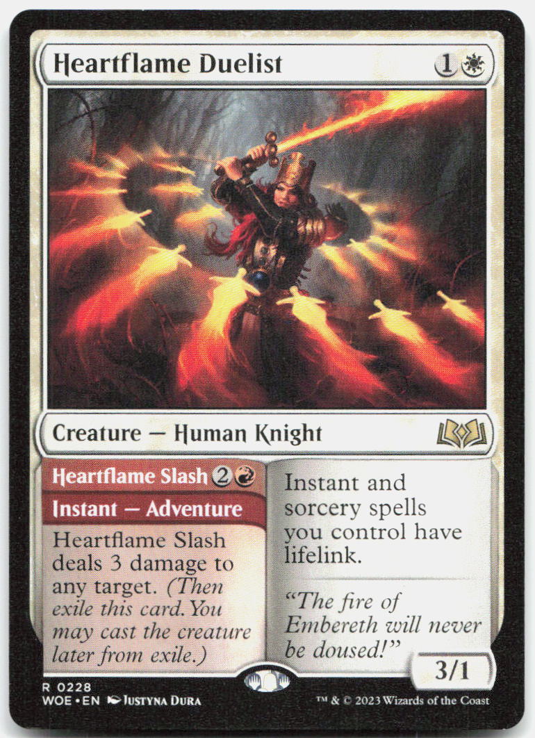 Heartflame Duelist NM R Wilds of Eldraine 228