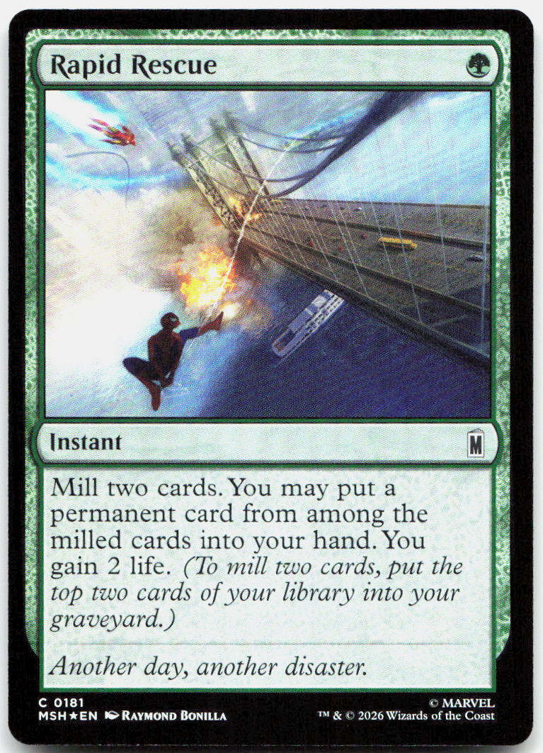 Rapid Rescue NM Foil C Marvel Super Heroes 181