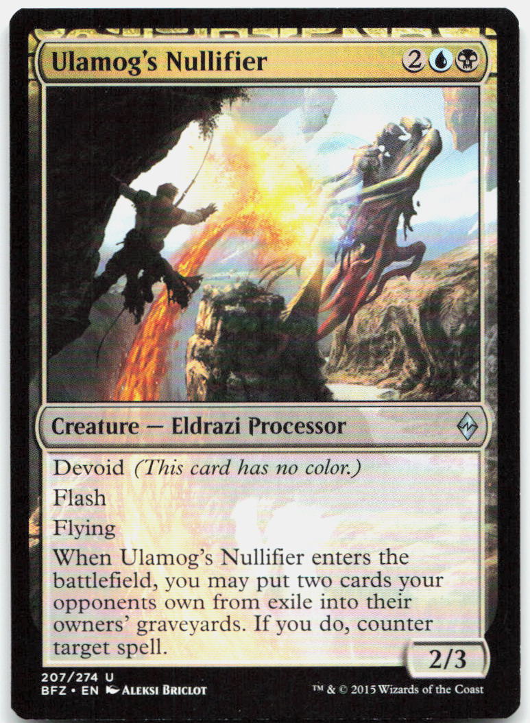Ulamog's Nullifier NM U Battle for Zendikar 207